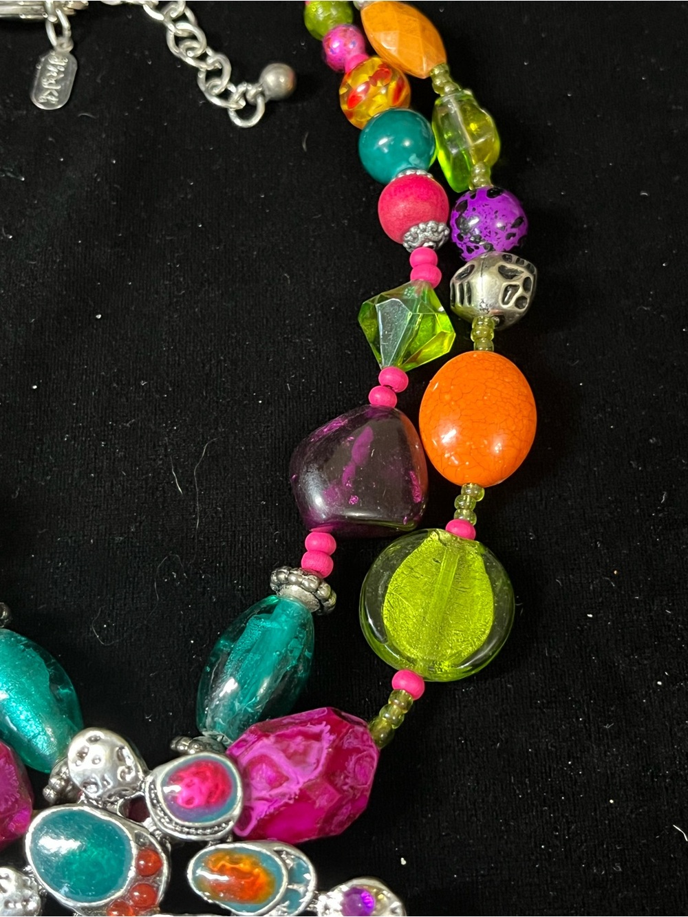 Treska Bohemian Mixed Bead Double Strand Necklace 1761 - Picture 5 of 7